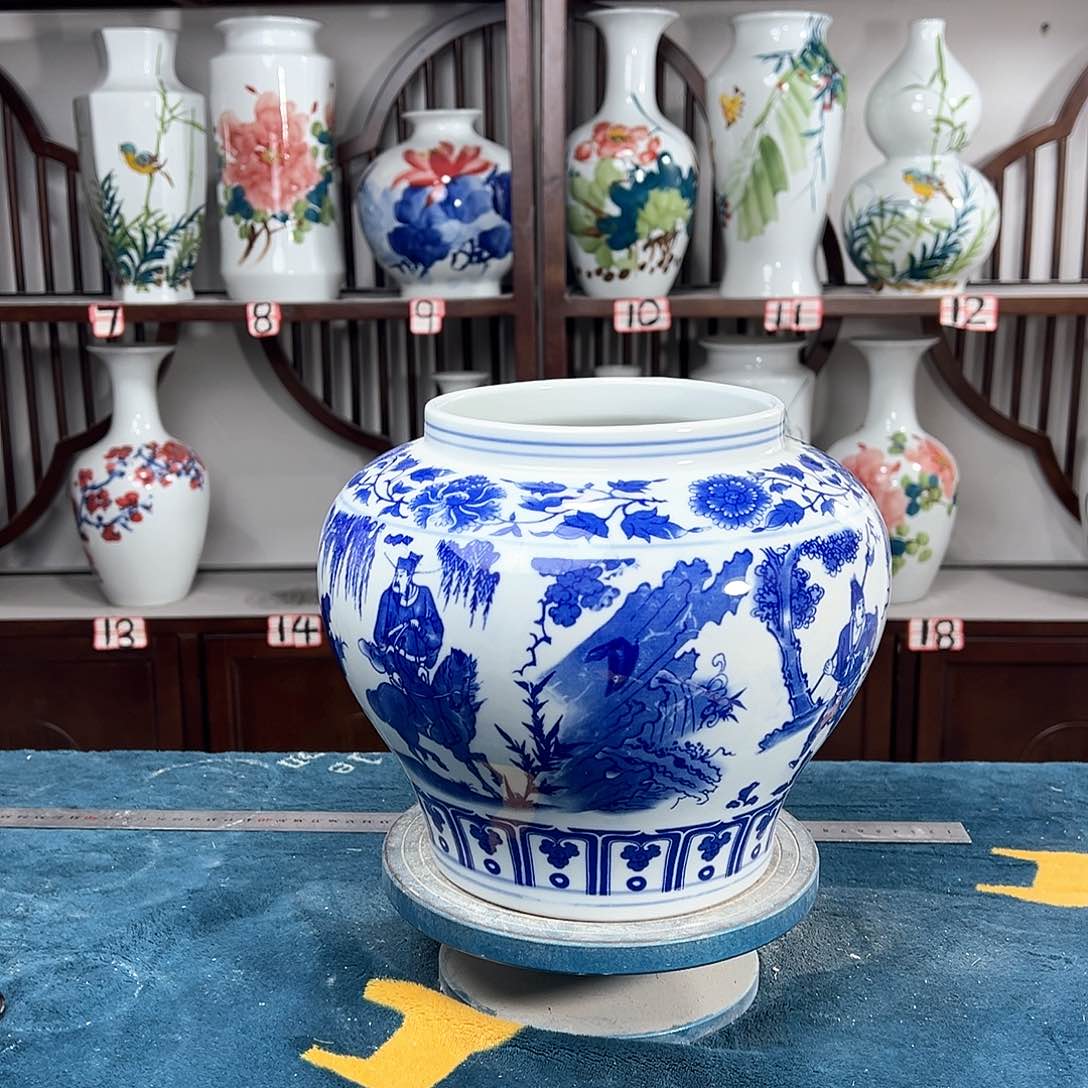 摆件景德镇陶瓷大口鬼谷