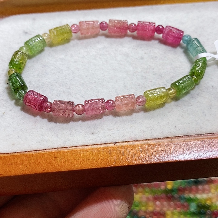 碧玺手链未镶嵌碧玺手串6.5