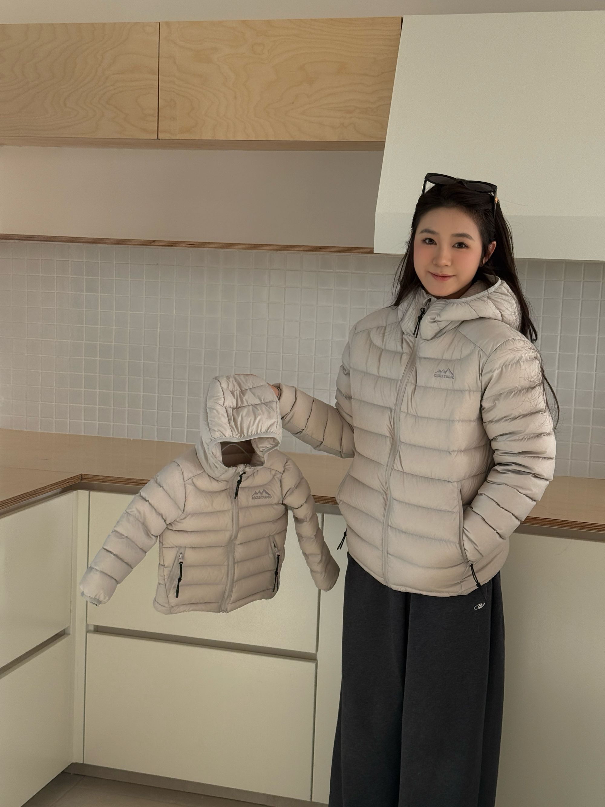 CICI儿童【安心绒】亲子厚实排骨羽绒服