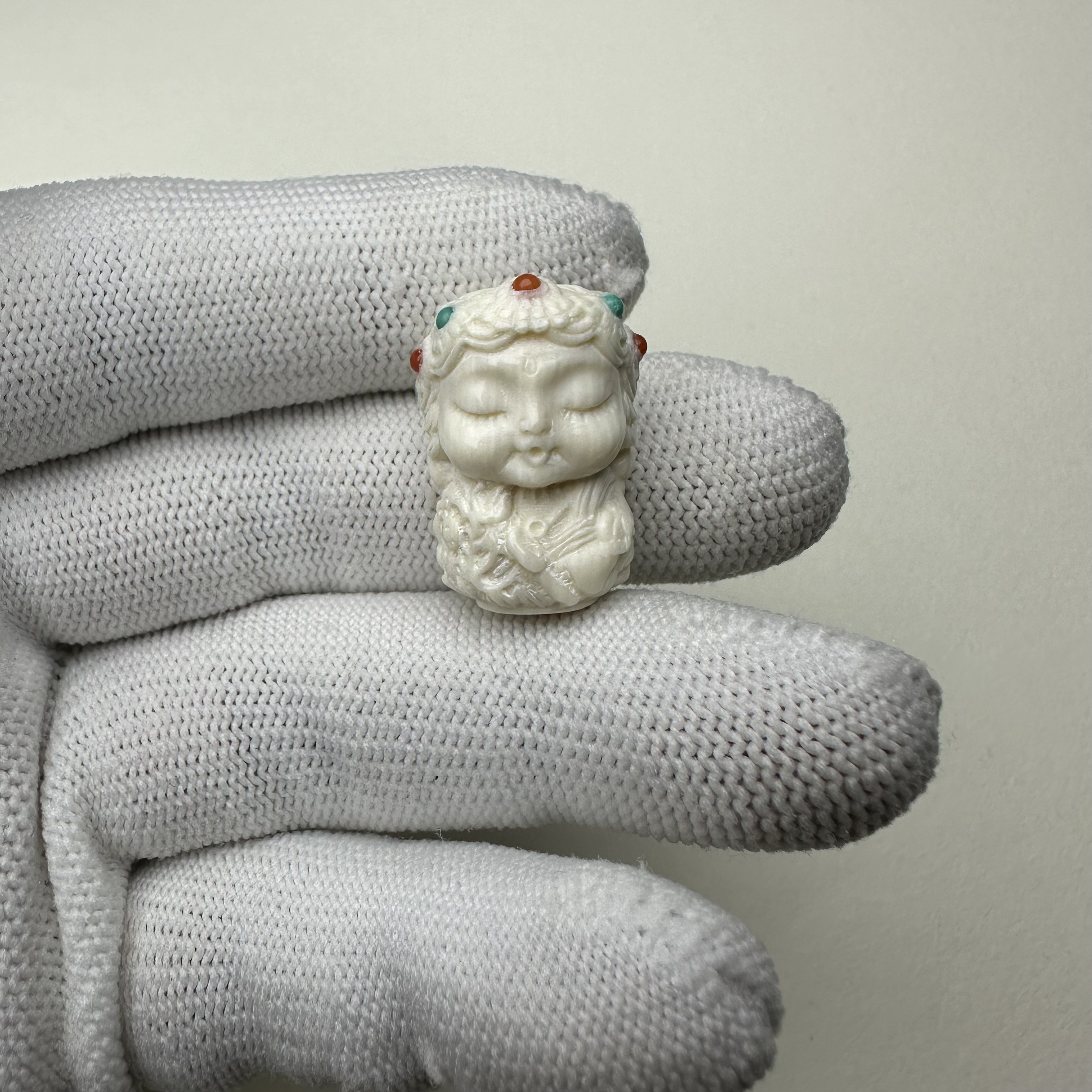 lz073天然猛犸牙度母