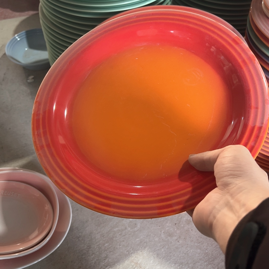 陶瓷 微 +++×++主餐盘 橙色色色