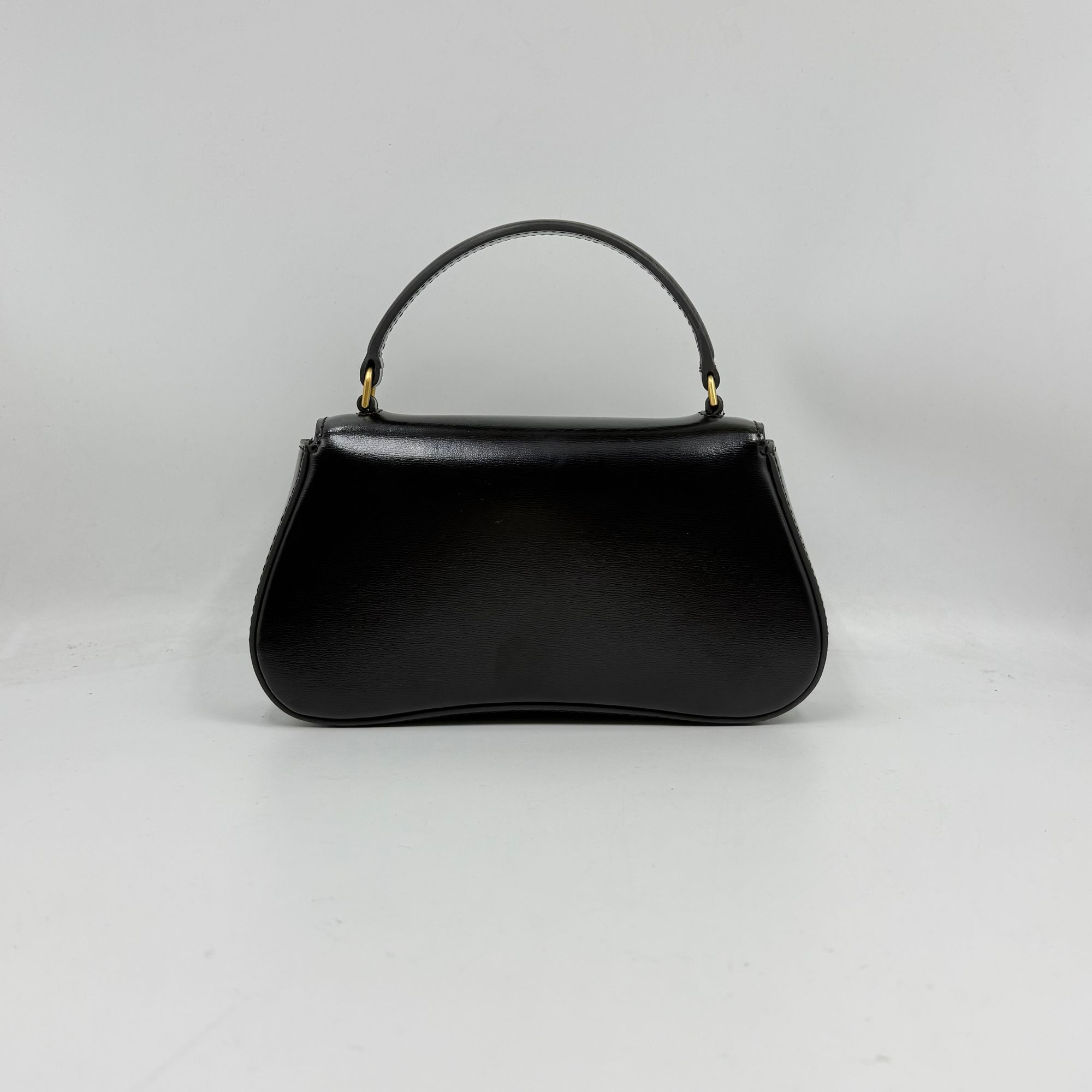 LQ-WITH-QUEEN真皮女包手提豆腐黑色10847