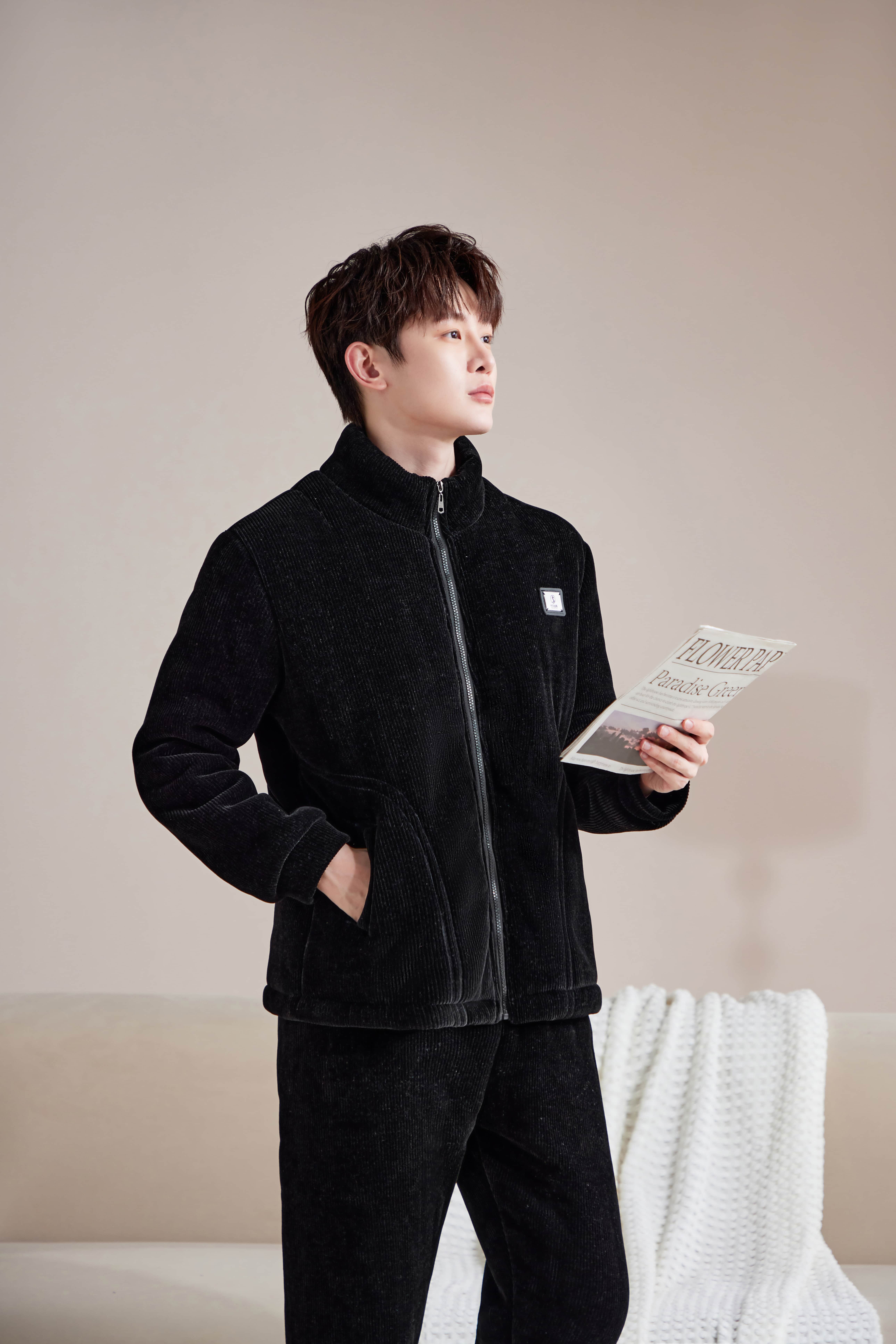 【上新】新款冬季复合睡衣时尚三层夹棉保暖家居服套装加绒保暖6123