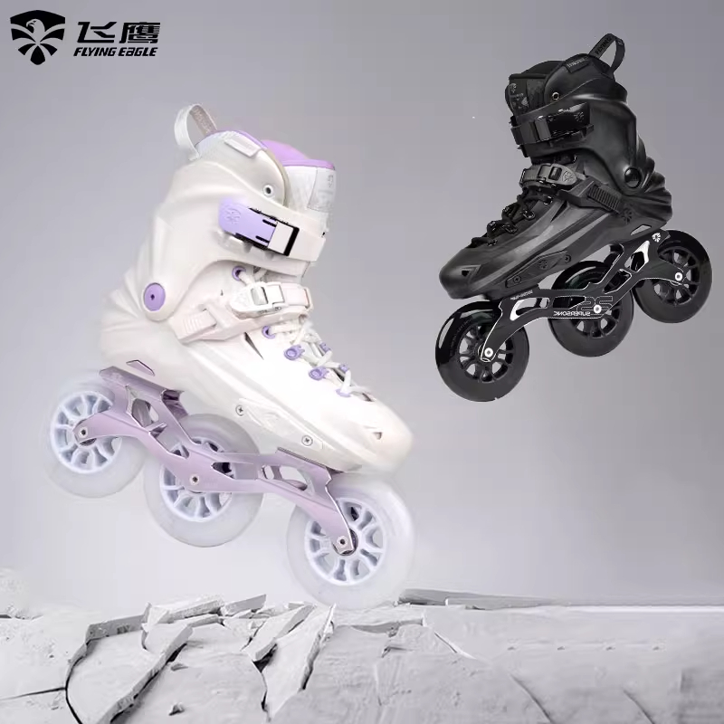 飞鹰轮滑掠夺者X7T大三轮专业轮滑鞋成人学生溜冰鞋旱冰鞋刷街