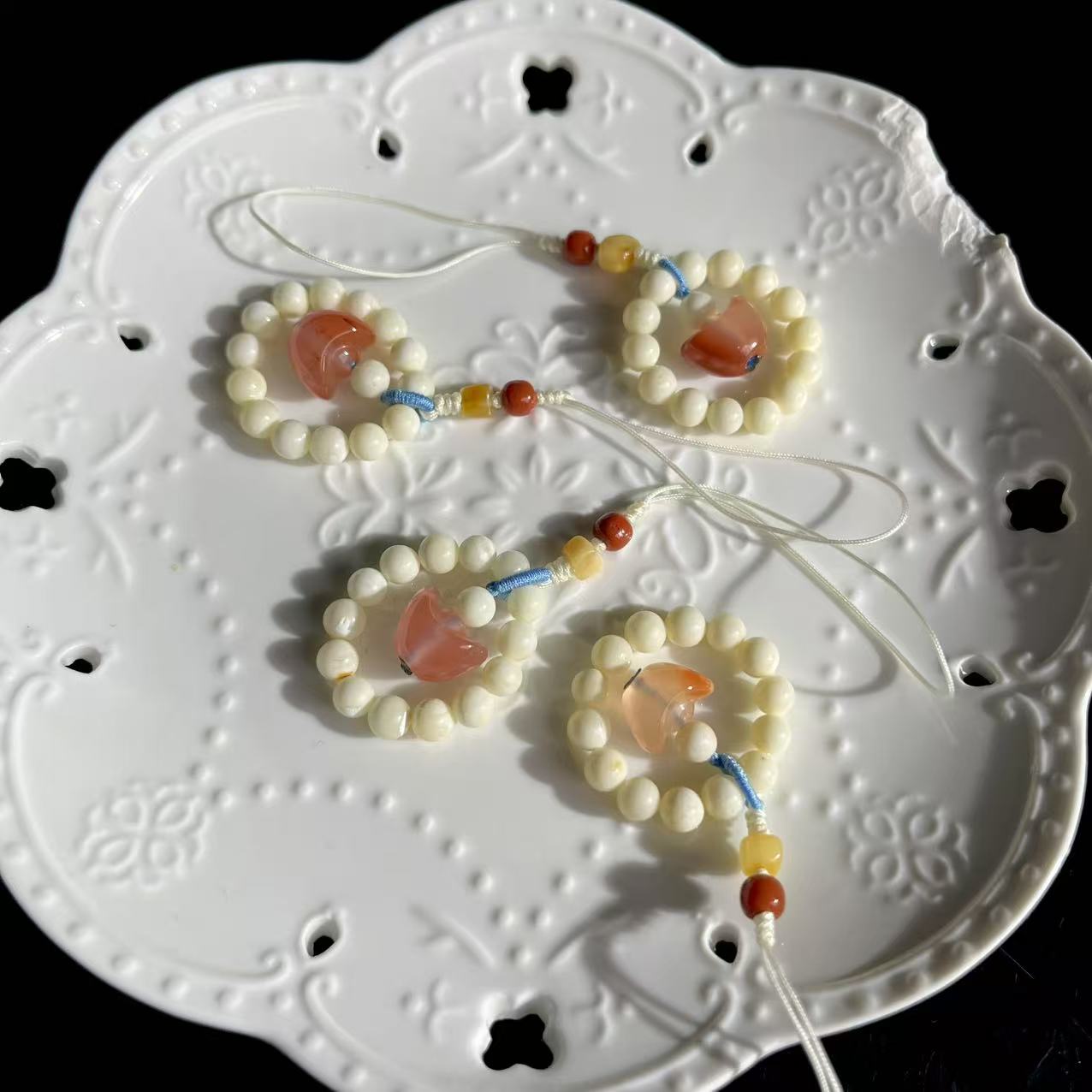 【大鱼甄选】白蜡南红DIY手机链SJ139多样性发其一复古