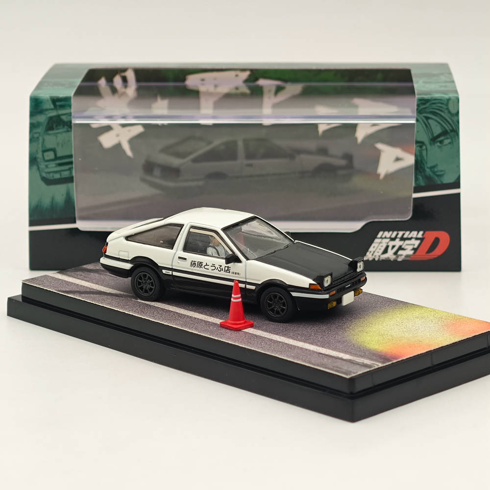 HJ 1/64 丰田AE86 头文字D路障版合金汽车模型 舘  智幸 3008DC