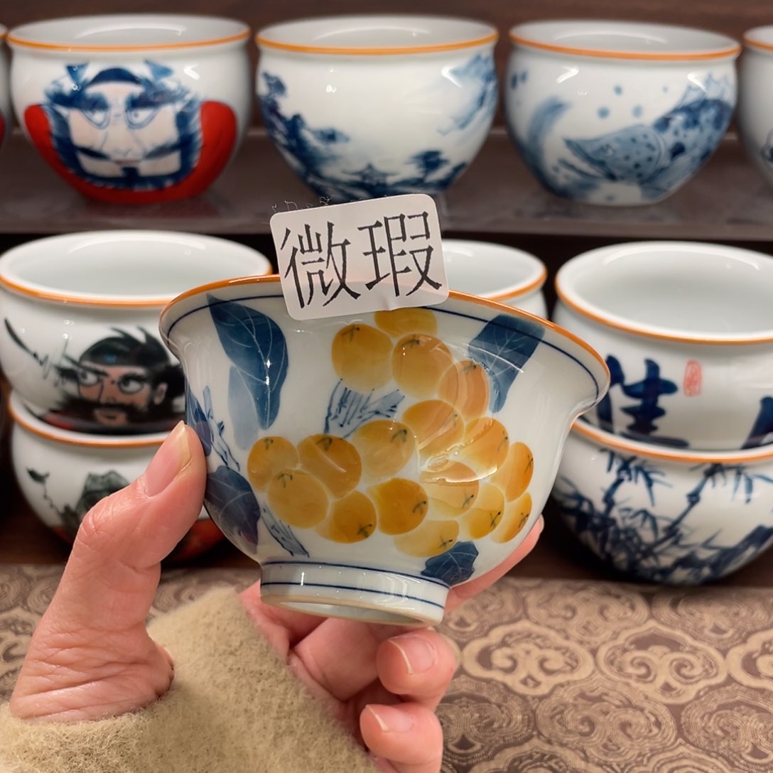 有瑕釉下彩纯手绘