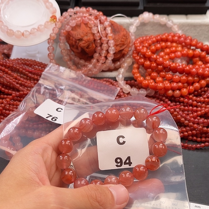 南红玛瑙未镶嵌多样性发货默认微瑕称重11mm