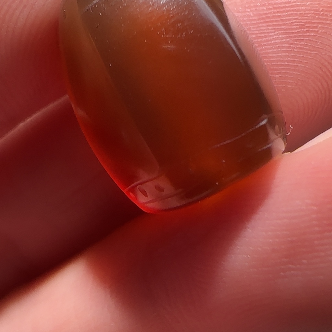 李****玛瑙/玉髓合金颈饰老料阿拉善17x13