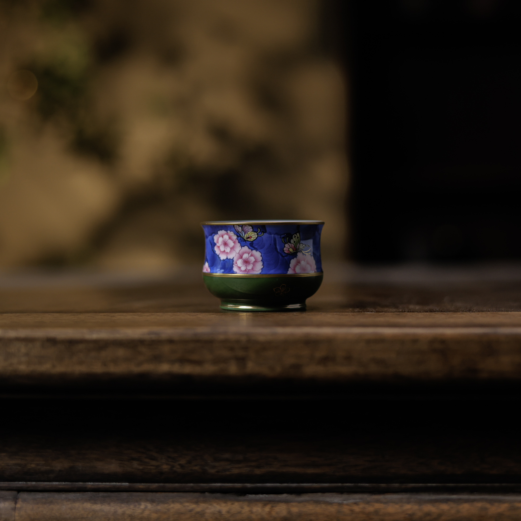 【九姐爱喝茶】绿色桃花主人杯（华隐S1016）