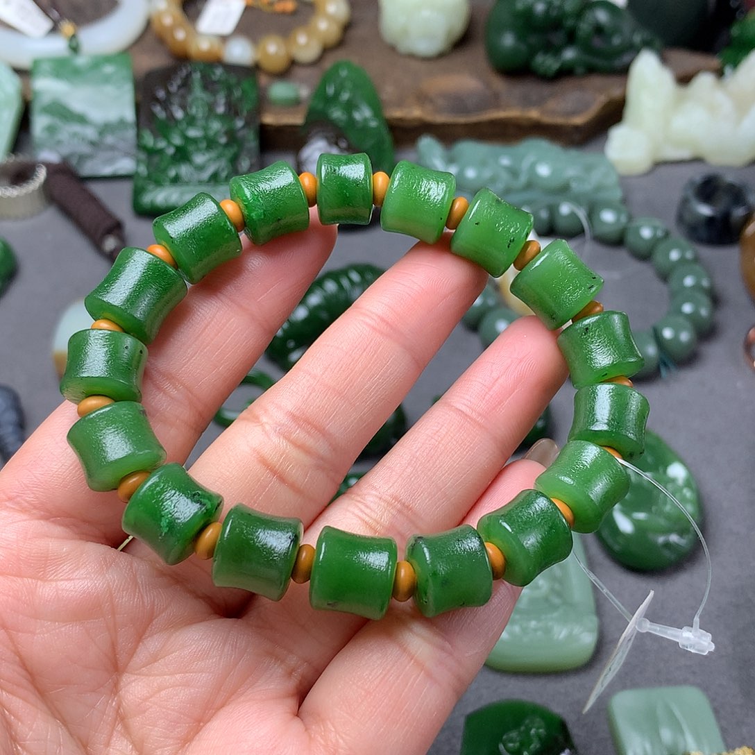 和田玉手串未镶嵌