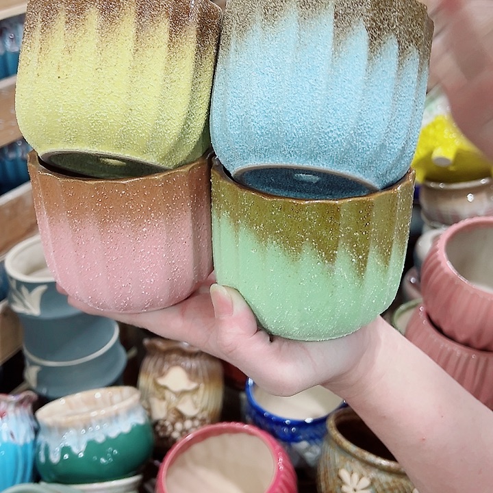 有孔，凑单福利满10元发货陶瓷多肉花盆！