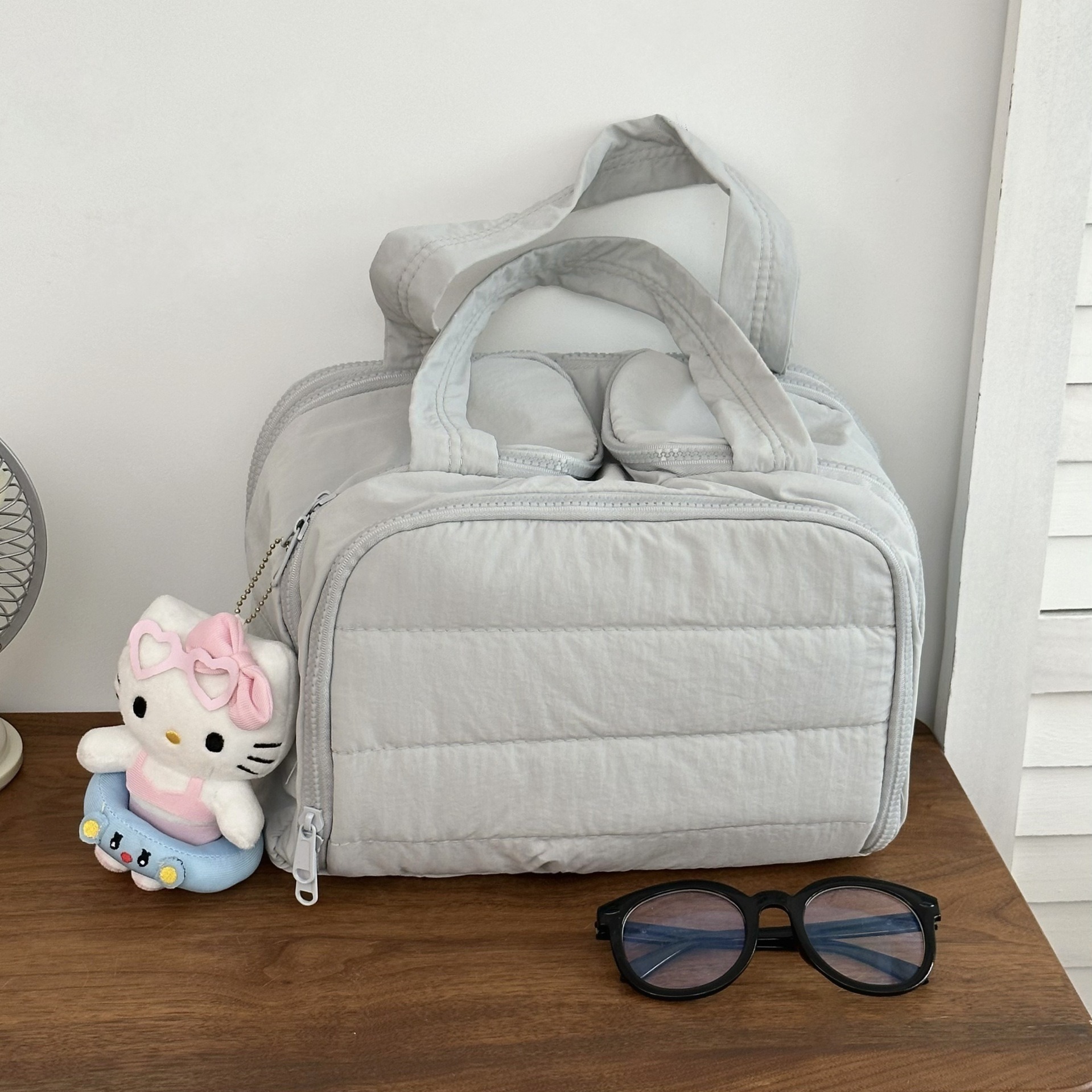 双宽开口大容量蓬松化妆包新款旅行便携式洗漱收纳包手提包lsh