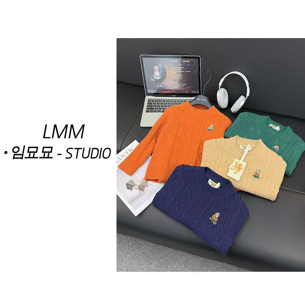 秋冬款亲子绞花毛衣男女童宝宝毛衫针织衫简约百搭圆领