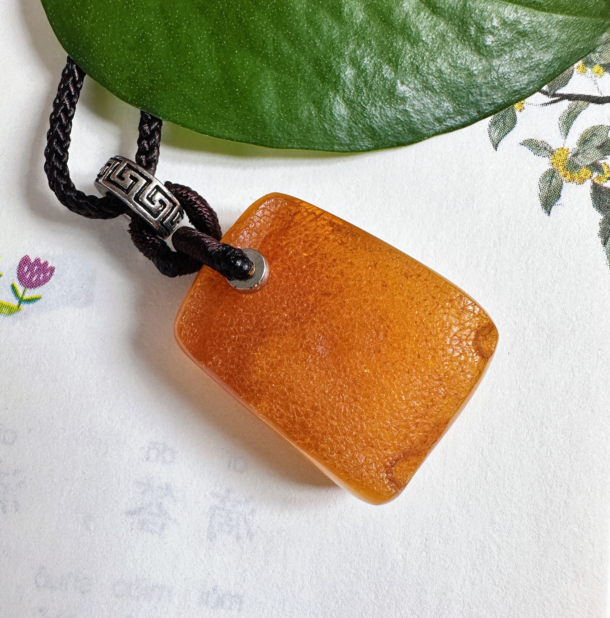 天然琥珀蜜蜡俄料原皮吊坠波罗地海