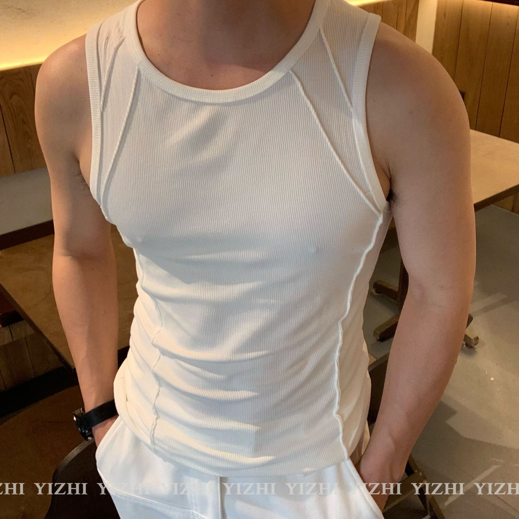 【口粮背心-城市系列】 弹力棉修身背心百搭打底单穿硬汉显肌