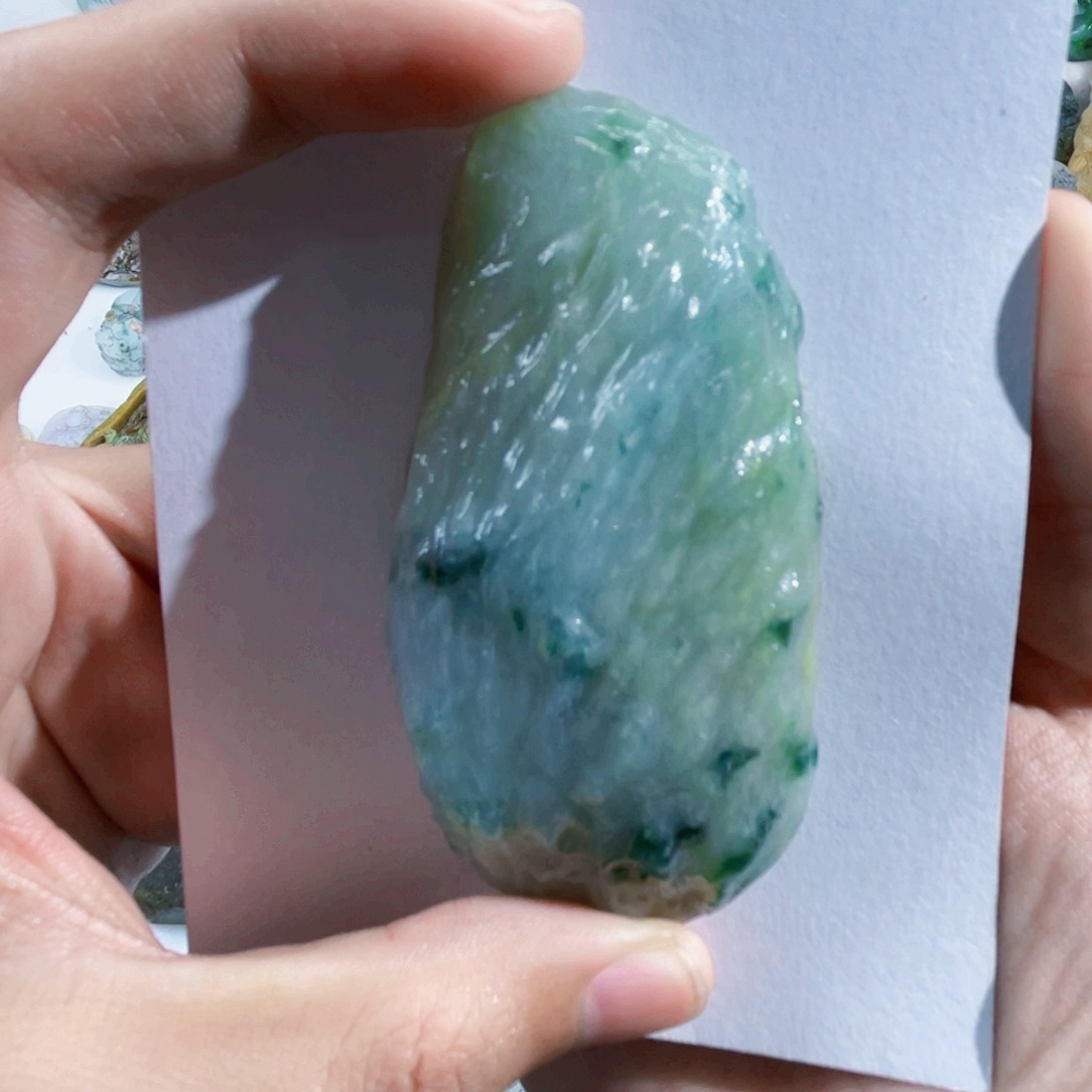 湖***哥定制翡翠未镶嵌未镶嵌定制翡翠毛货不退不换