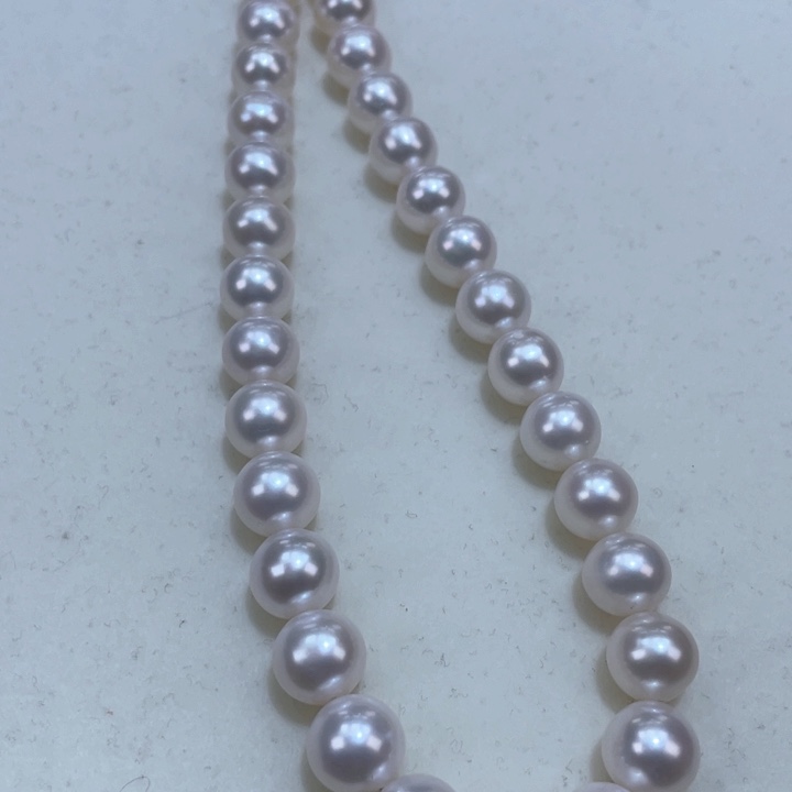 淡水珍珠颈饰银S925镶嵌8.5-9.5澳白光又圆又亮捡漏