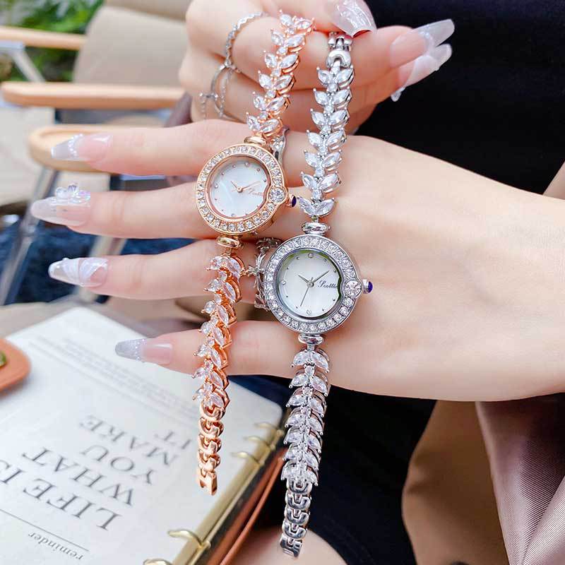 送女友轻奢美人鱼镶钻女士表生日礼物