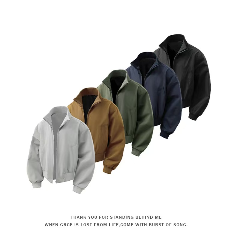 潮牌飞行员夹克外套新款春秋冬季加厚三防冲锋衣棉服男款-5232