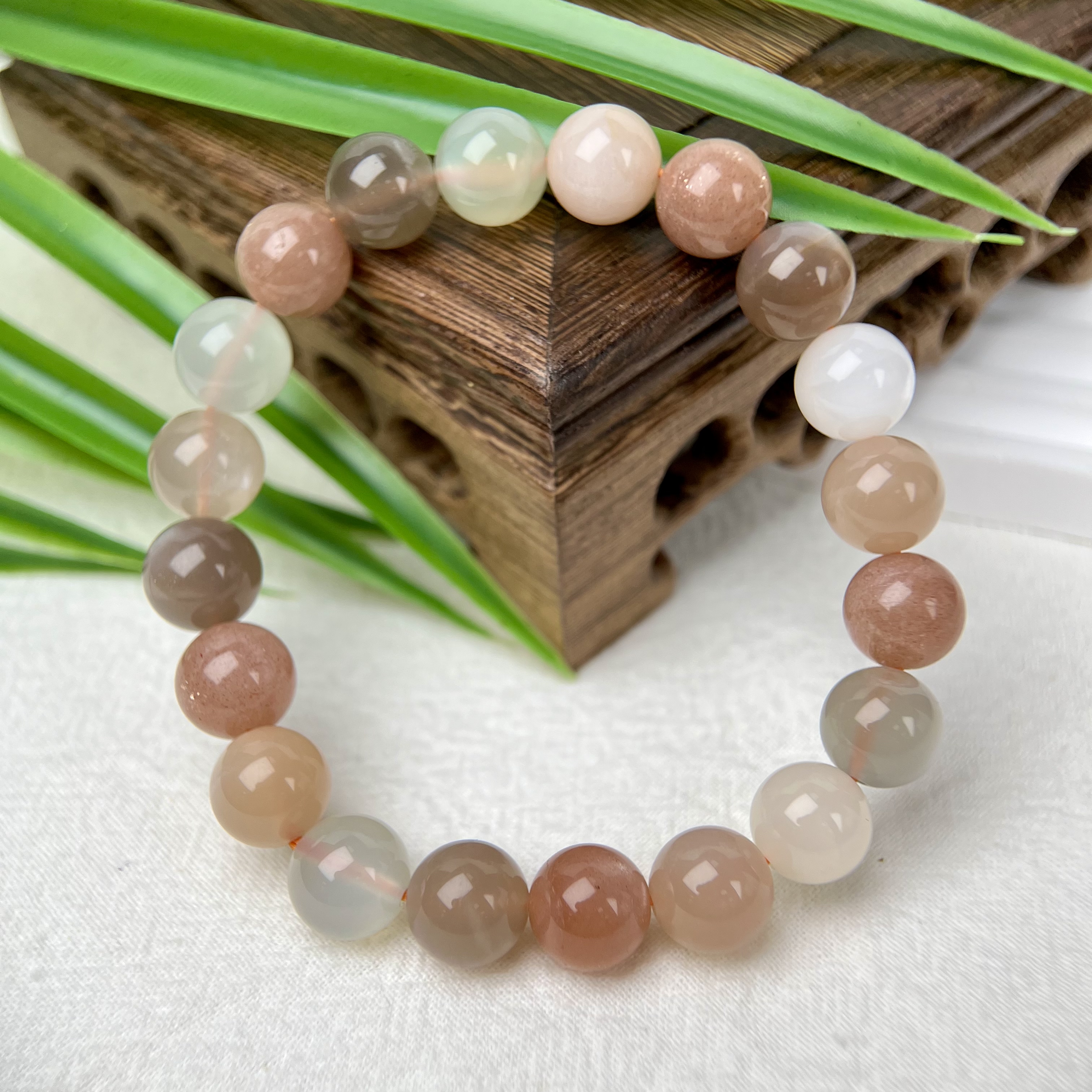 （月光宝盒）多宝彩月光单圈手串8-12m合集百搭-5808