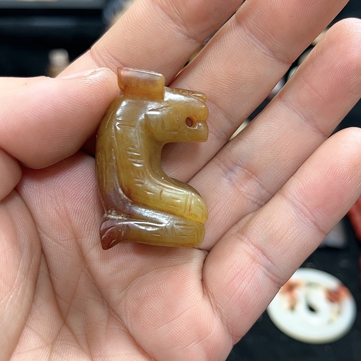 和田玉挂件未镶嵌金*鱼