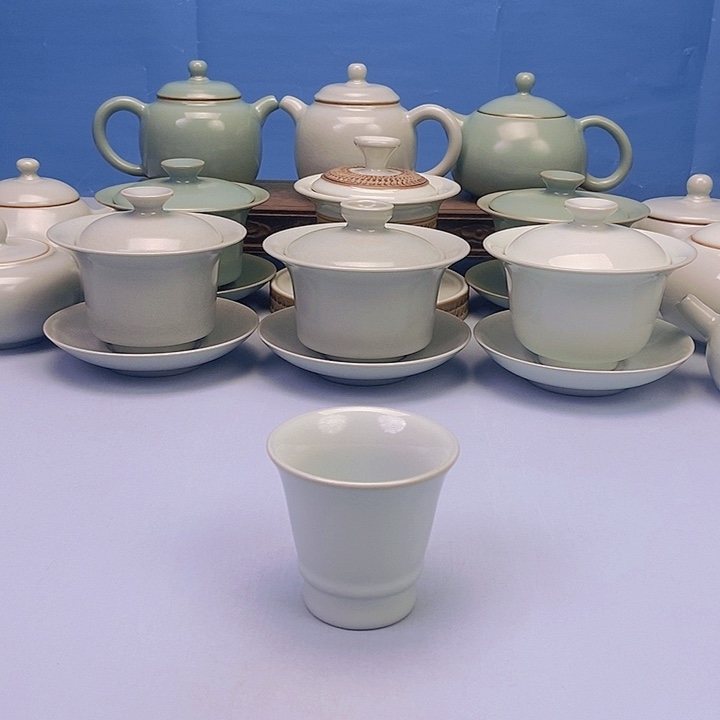 杯月白闻香杯原矿原釉原产地