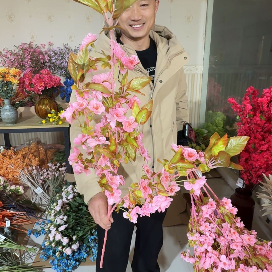 孤品桃花7枝打包仿真