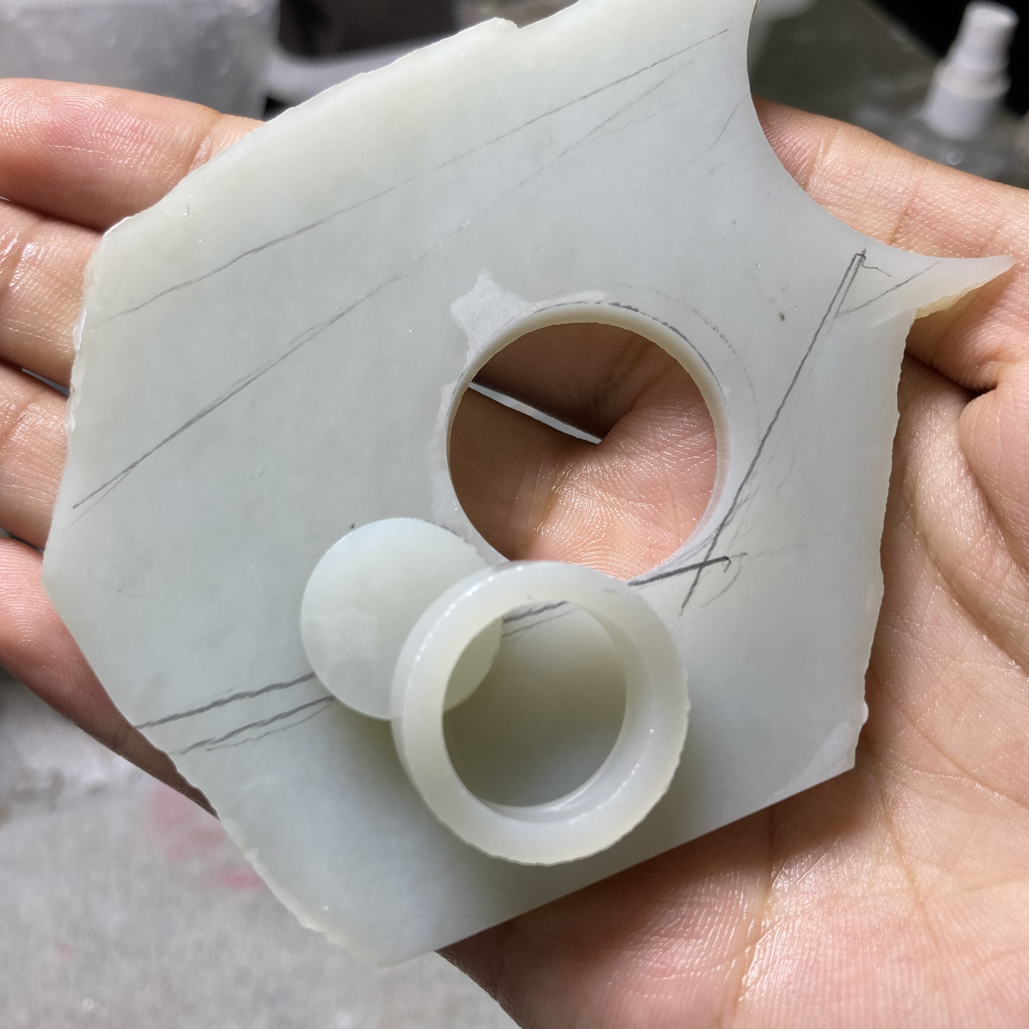 和田玉且末近矿料戒圈圈口18mm