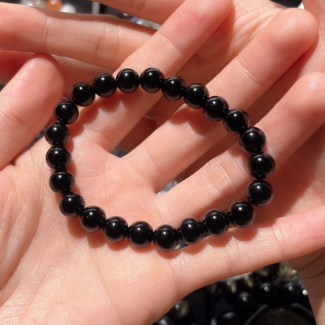 黑曜岩未镶嵌手链F**n