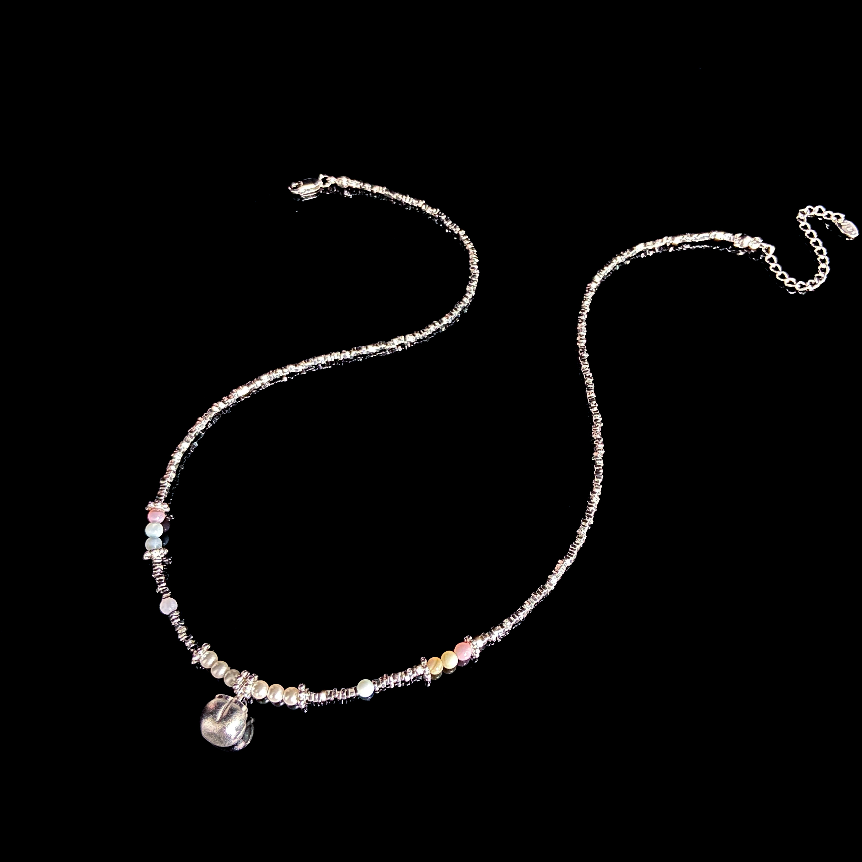 铜合金锆石项链 镀K金 柿柿如意 个性百搭项链X7247