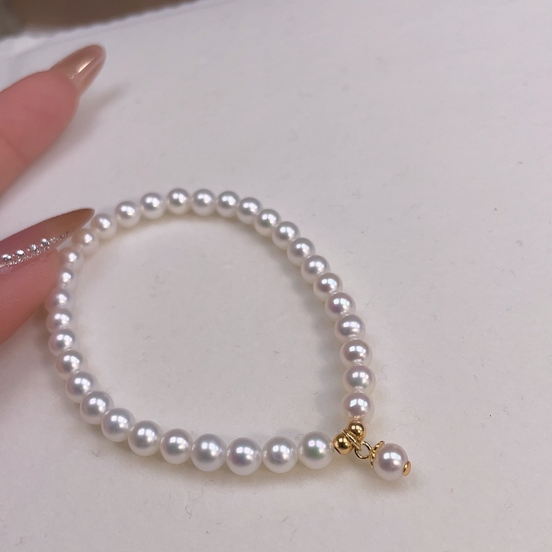 淡水珍珠手绳银S925镶嵌5-5.5
