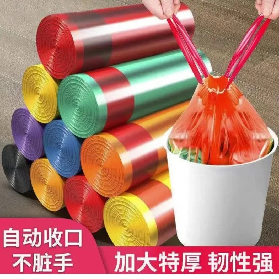 加大加厚抽绳式垃圾袋一次性便携垃圾袋