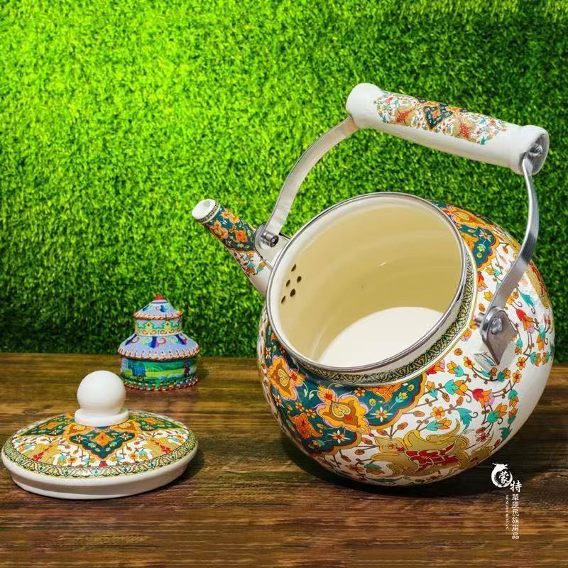加好陶瓷壶水壶烧水壶茶壶凉水壶珐琅壶奶壶平底壶LEI