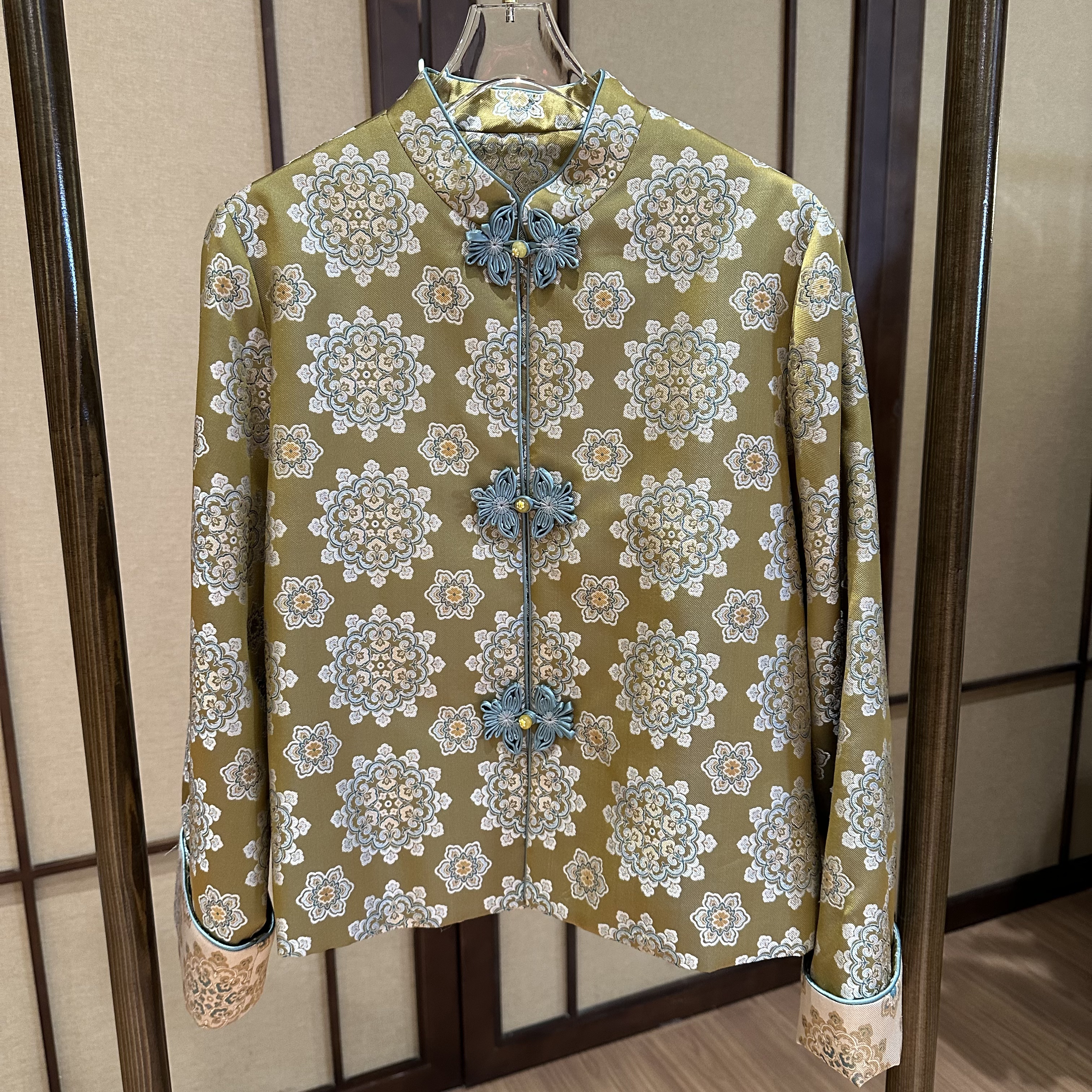 【CG】30712 新中式宝相花宋锦厚外套