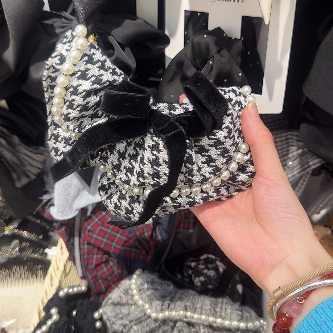 非金属千鸟格懒人夹