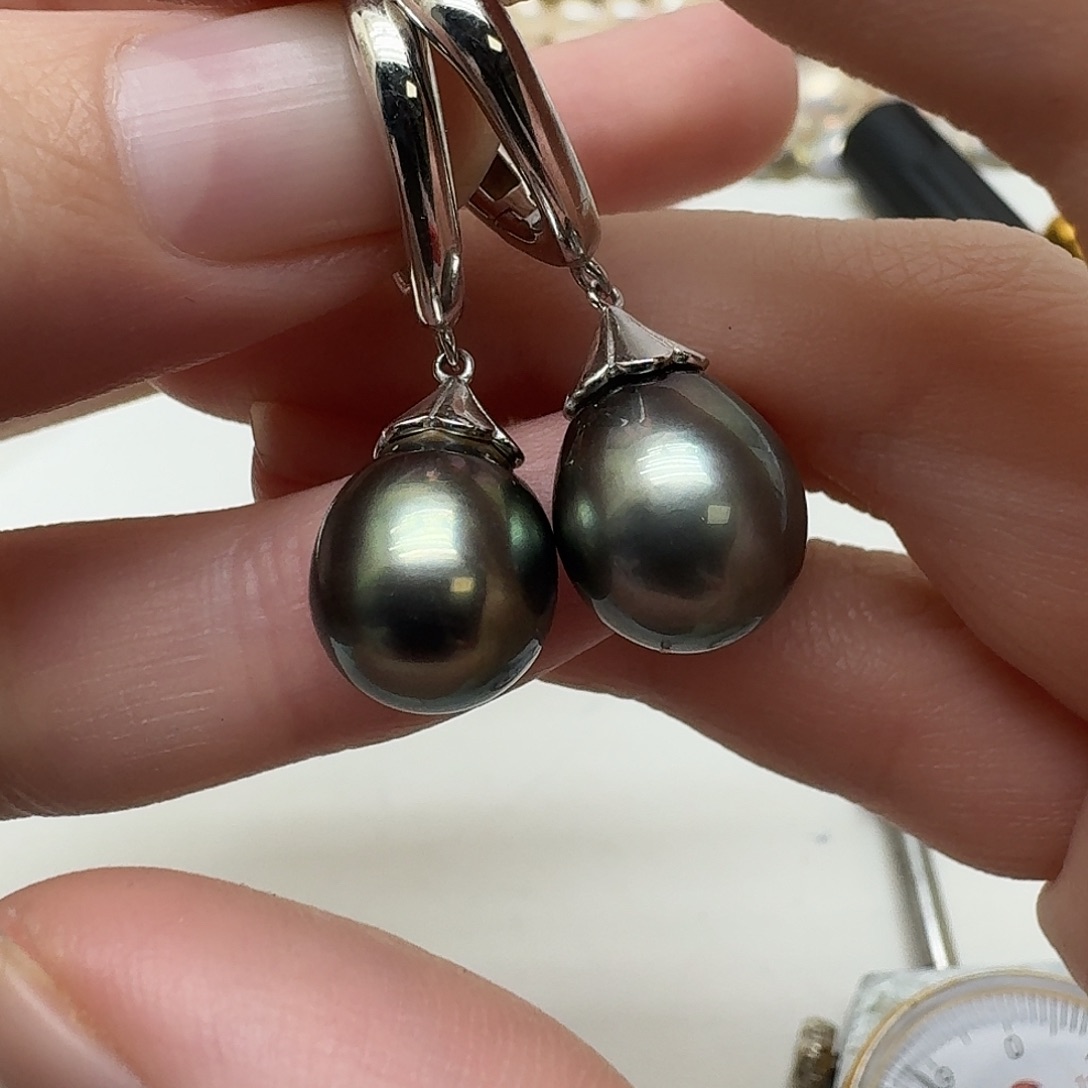 耳饰海水珍珠银S925镶嵌