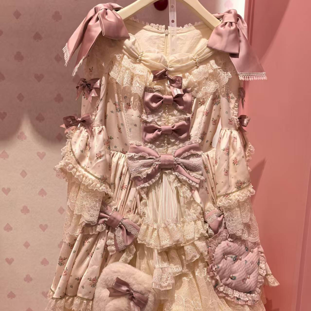 仲夏物语 豌豆公主花嫁Lolita裙优雅华丽原创设计