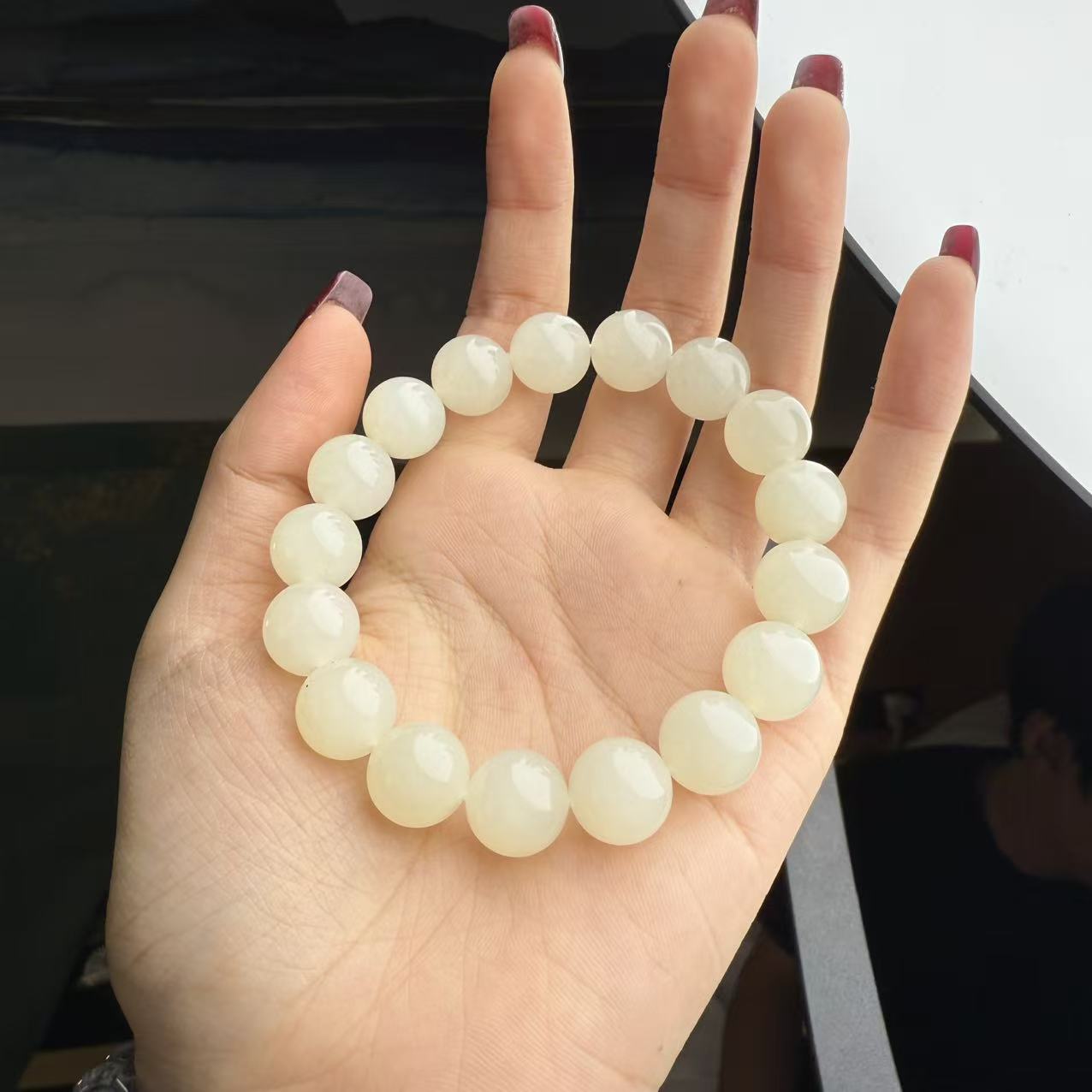 【徳巧家】和田玉于田12mm单圈手串