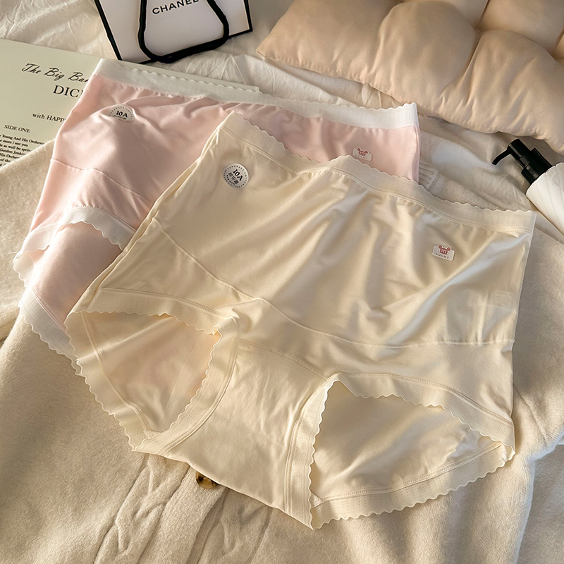 10A抑菌大码内裤女款无痕抑菌不夹臀高腰托腹透气提臀少女内裤