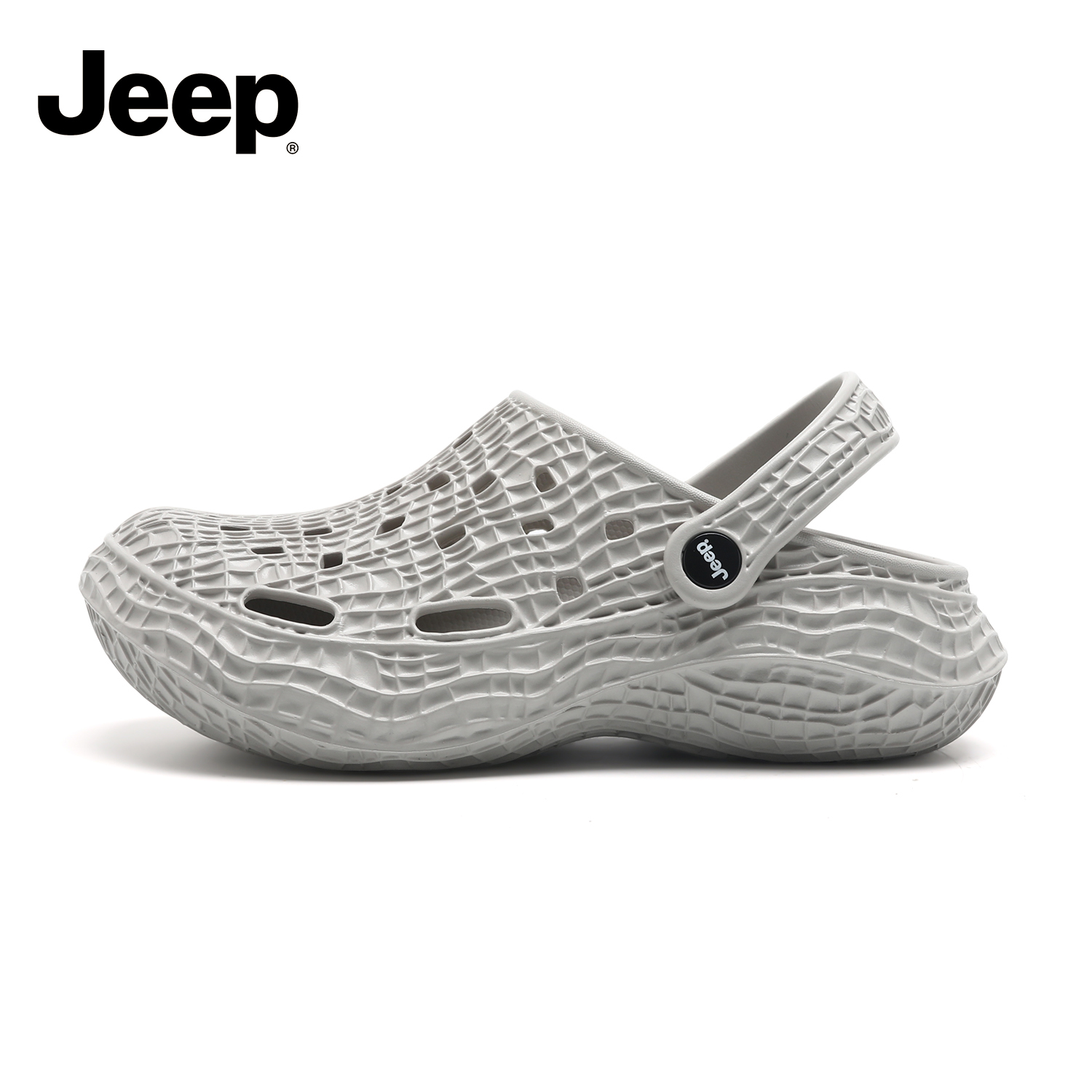JEEP/吉普洞洞包头拖鞋男夏季外穿休闲百搭海边涉水防滑沙滩凉鞋