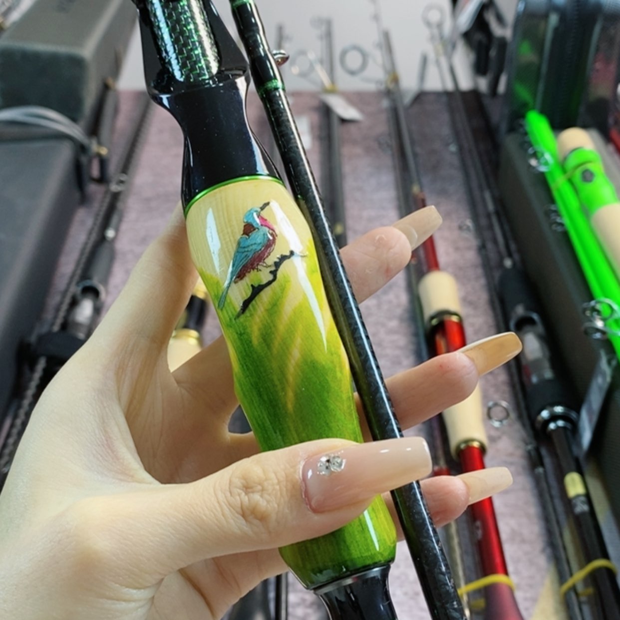 【闪购商品】2.4m碳素诒两节路亚杆