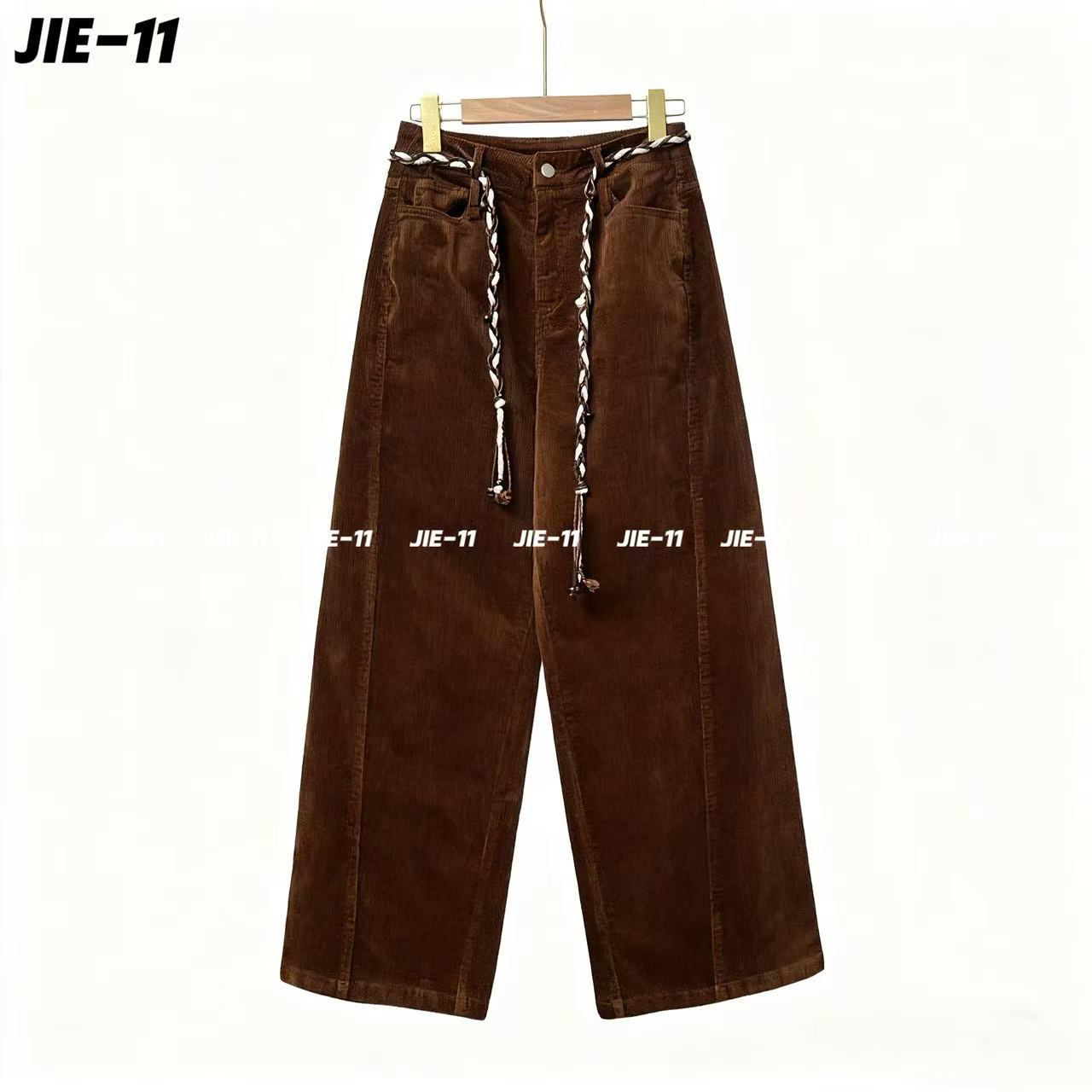 JIE-11 秋季新品灯芯绒保暖洋气百搭显瘦休闲裤配套编织腰绳063