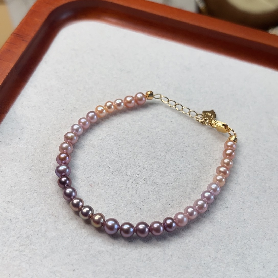 淡水珍珠银S925镶嵌手绳