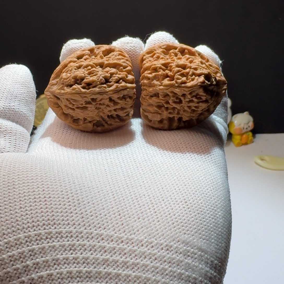 文玩核桃把件6号链接拉丝对歪三角39-38-38