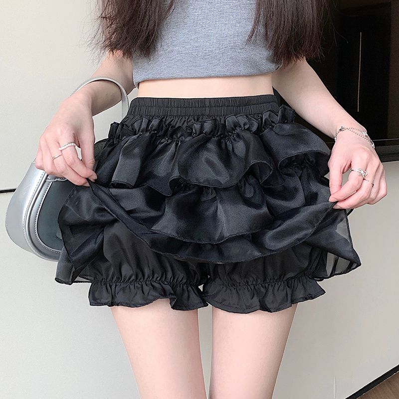 人鱼姬三层亮亮网纱蓬蓬蛋糕裙裤，实物以直播间为准