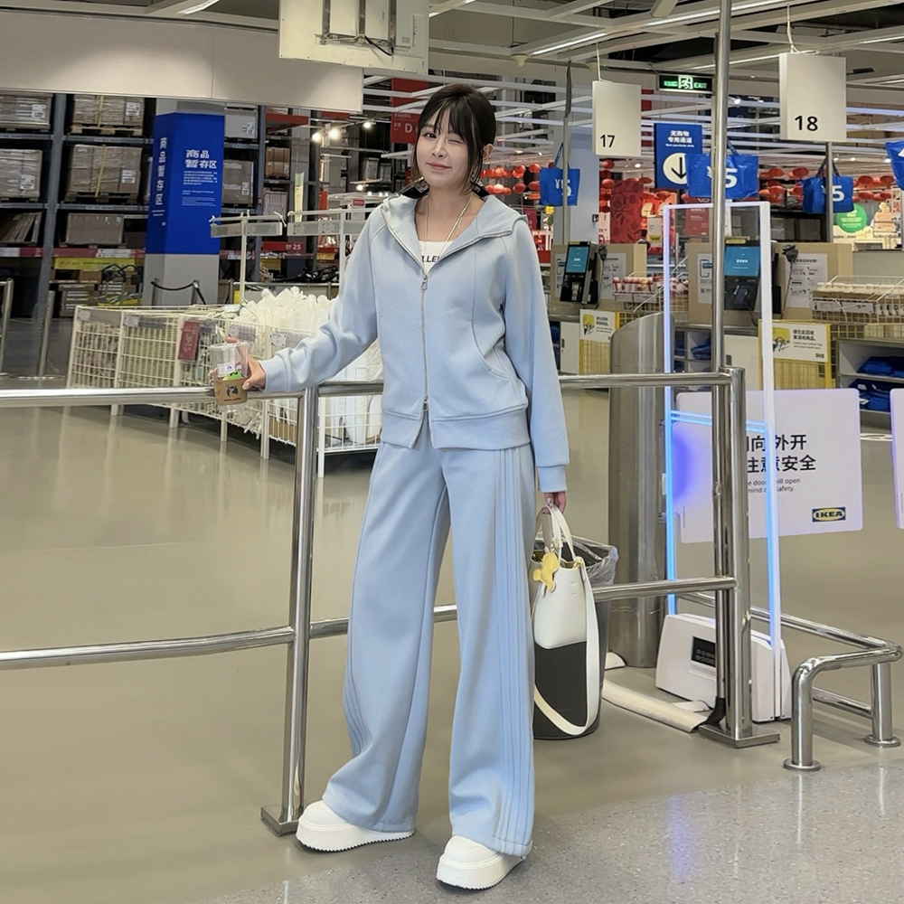 【春季新款单件】胖mm显瘦外套阔腿裤懒人外套200斤大码女装_503-DM