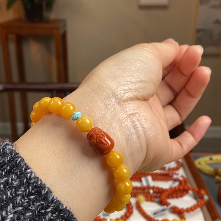 琥珀手链未镶嵌蜜蜡手串8