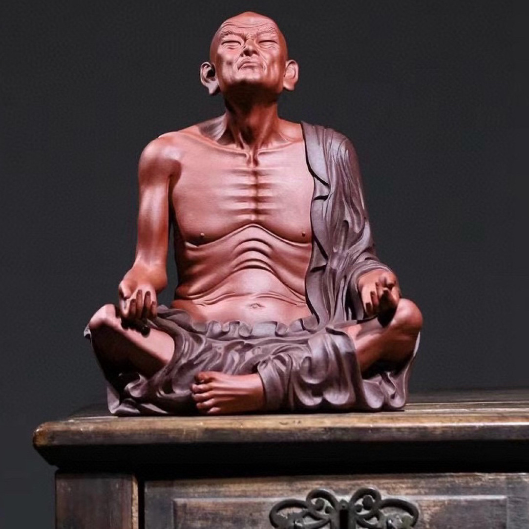 宜兴紫砂名家摆件大雕塑罗汉