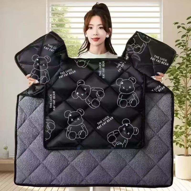 冬季电摩电车子电三轮加绒加厚防风保暖挡风被